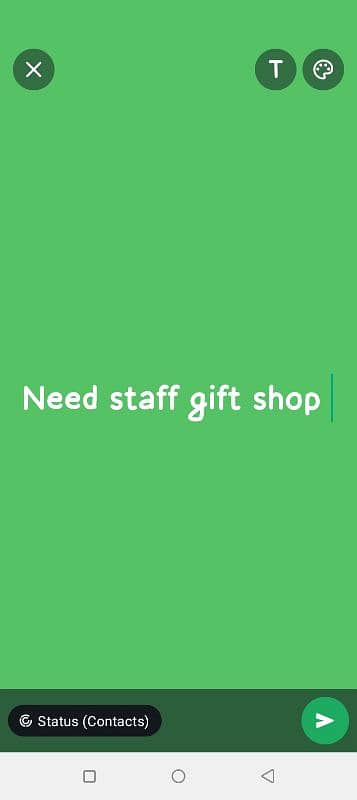 need staff or gifting shop 0