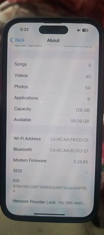 i phone 14 pro Black colour Non Pta Physical + Esim (Sim working ) 7