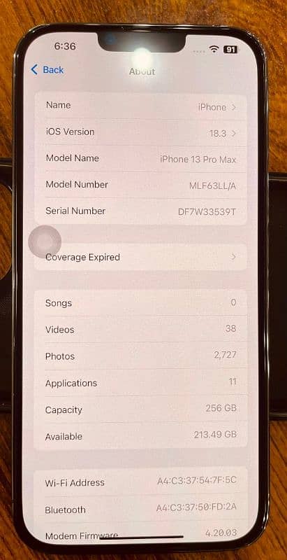 Iphone 13 pro max 256gb non PTA 3