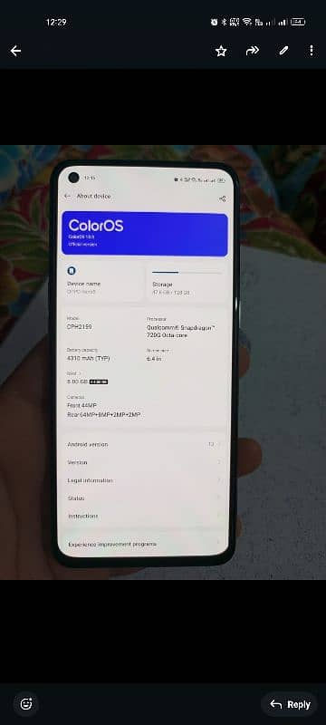 OPPO RENO 5  8GB 128GB 7