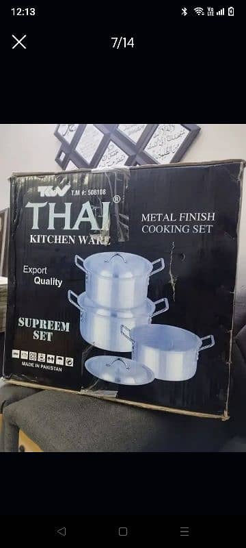 Thai kitchen ware metal Finish cooking sets 0