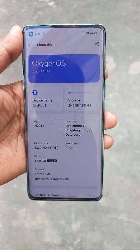 oneplus 8 dual sim pack phone 12/256 0