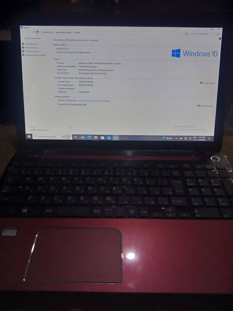 Toshiba i7 3rd generation dynabook 0