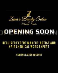 Urgent hiring expert make up artist And hair chemical work expert