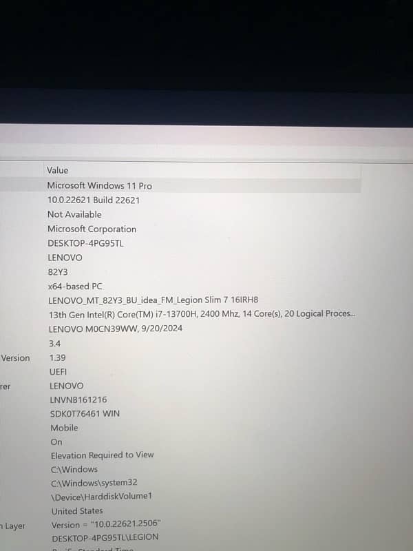 Lenovo legion slim7/i7 13th gen/rtx 4060/gaming laptop 9