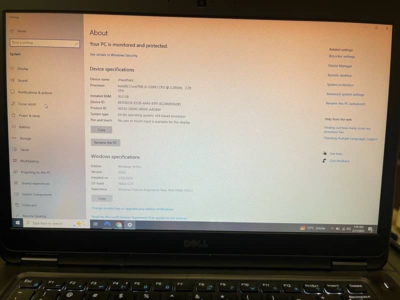 dell laptop core i5 5th gen 3