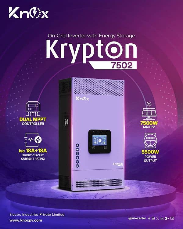 knox krypton 8000 6kw 48v Hybrid on/off grid Wifi 3