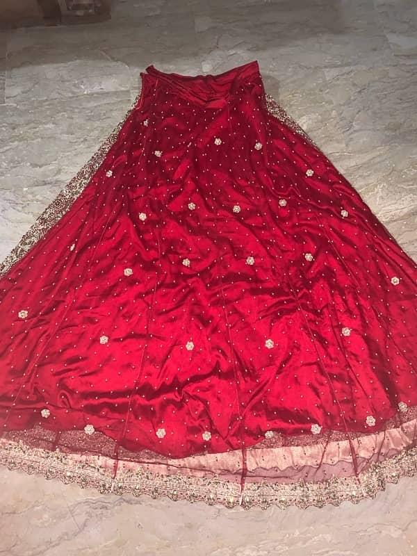 4 piece Bridal lehnga for urgent sale 3