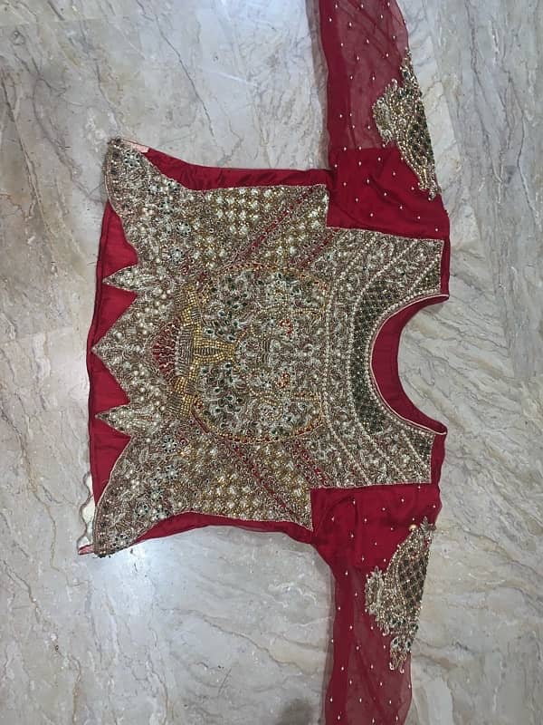 4 piece Bridal lehnga for urgent sale 8