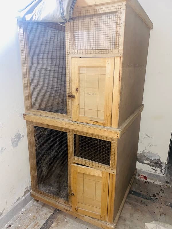 Heavy Wooden Cage 0