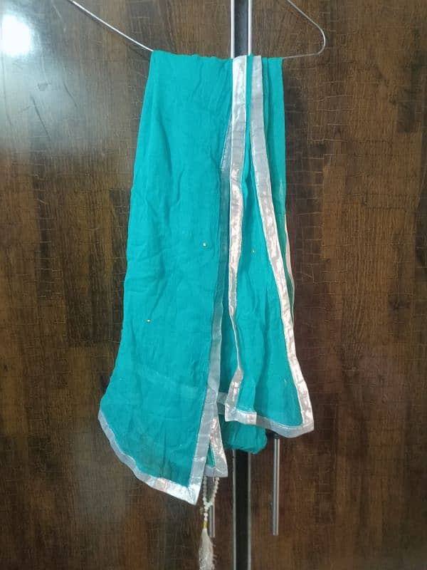 Women's Suit 2 Pcs in Sea Green,Dark Green Color (Chiffon) Medium Size 2