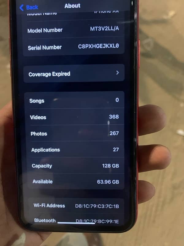 iphone xr 128 gb 82 battry health all okay back p sheet lagi hoi ha 3