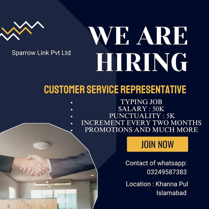 We are hiring CSR for Typing work 0