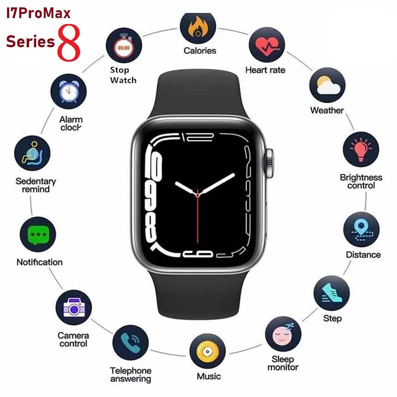 i7PROMAX MI Smart Watch | Android & IOS | Blood Pressure Sensor | Hear 0