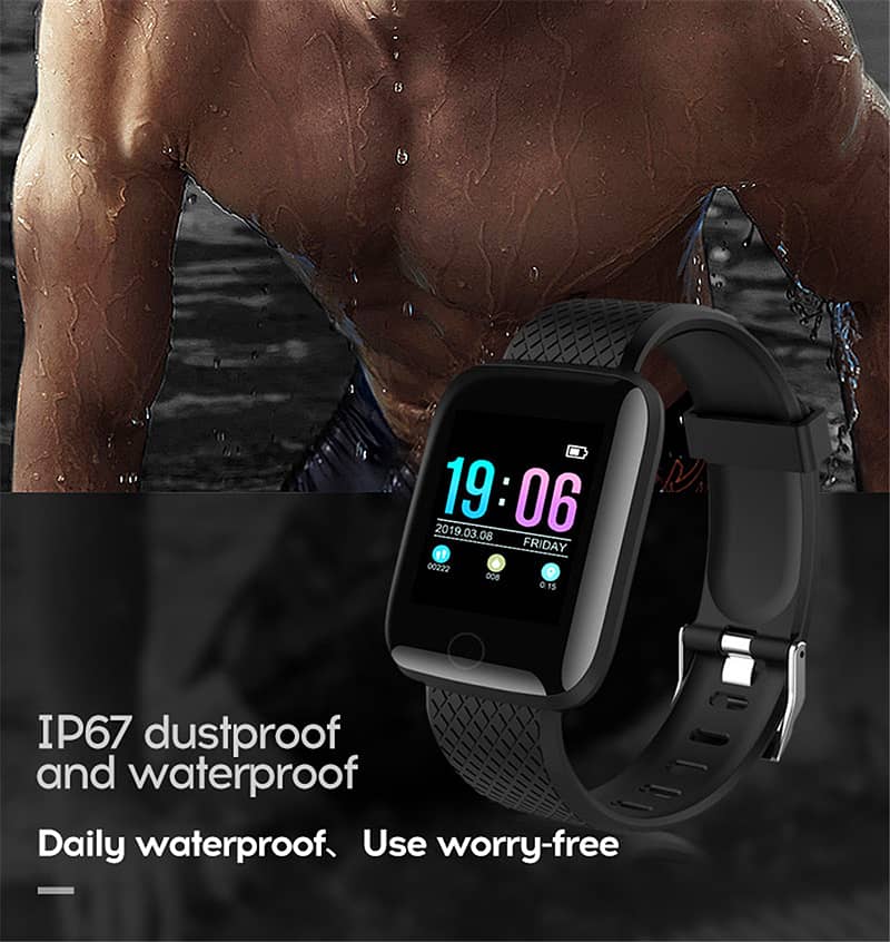 116S 1.44" Smartwatch Men Women Bluetooth 4.0 Sports Watch Watch Water 9