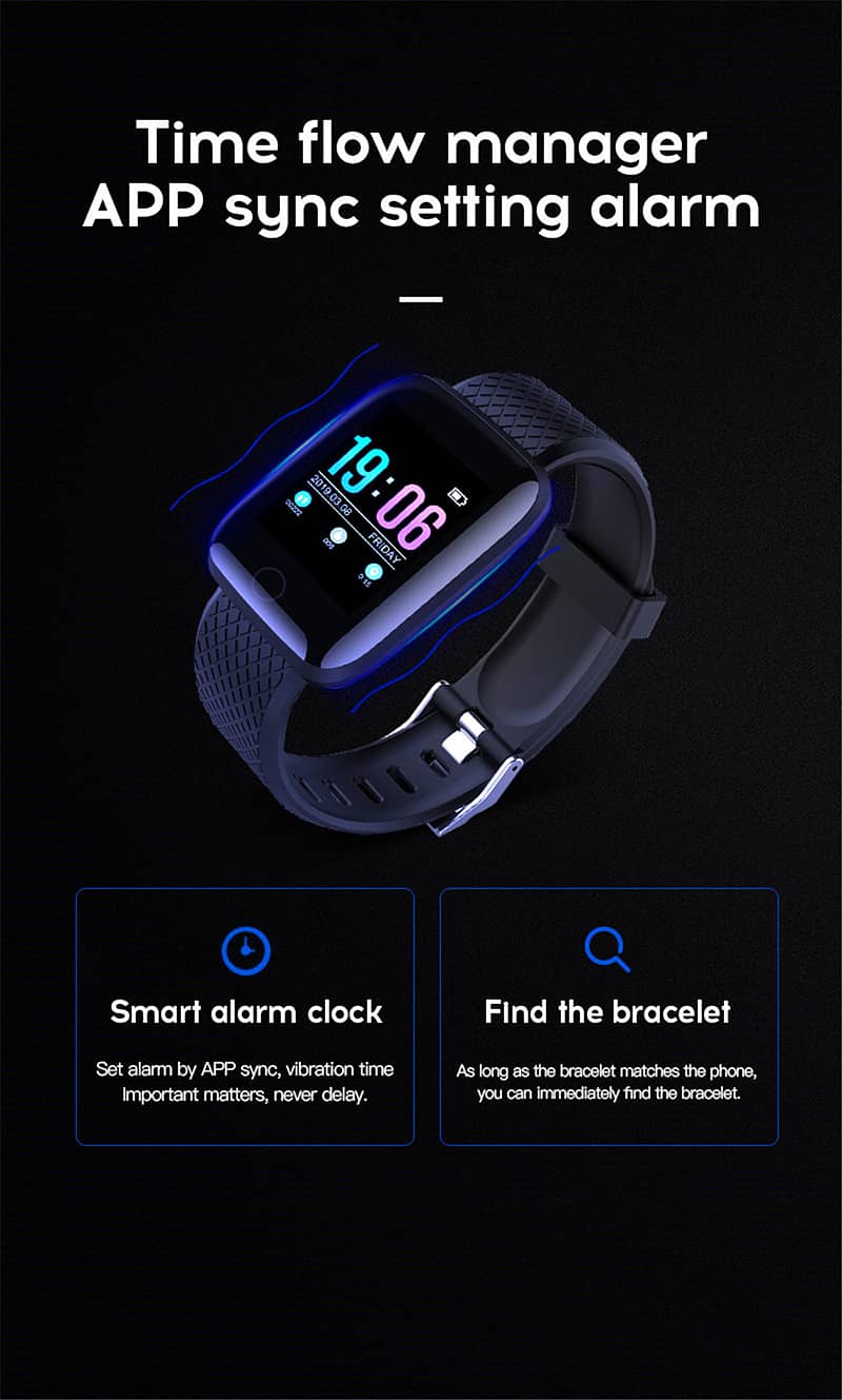 116S 1.44" Smartwatch Men Women Bluetooth 4.0 Sports Watch Watch Water 14