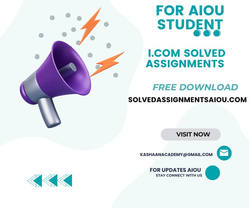 Downlaod free solved assignments of AIOU 6