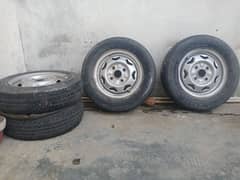 rims with tyres size 13 for khyber/cultus/margala