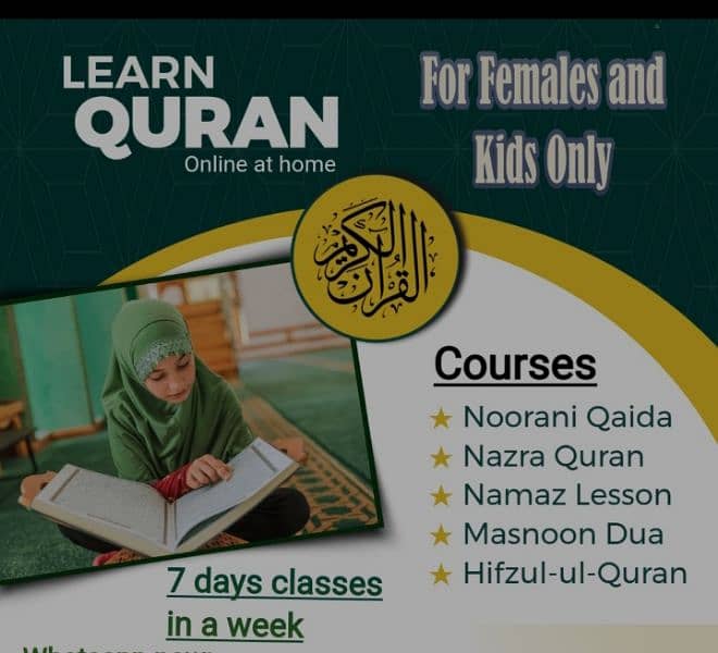 online Quran tutor for females and kids 0