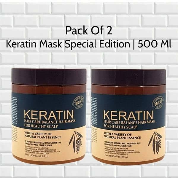 keratin hair mask treatment,500ml_pack of 2 2