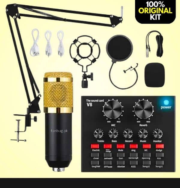 ORIGINAL V8 SoundCard with BM800 Condenser Microphone KIT 0