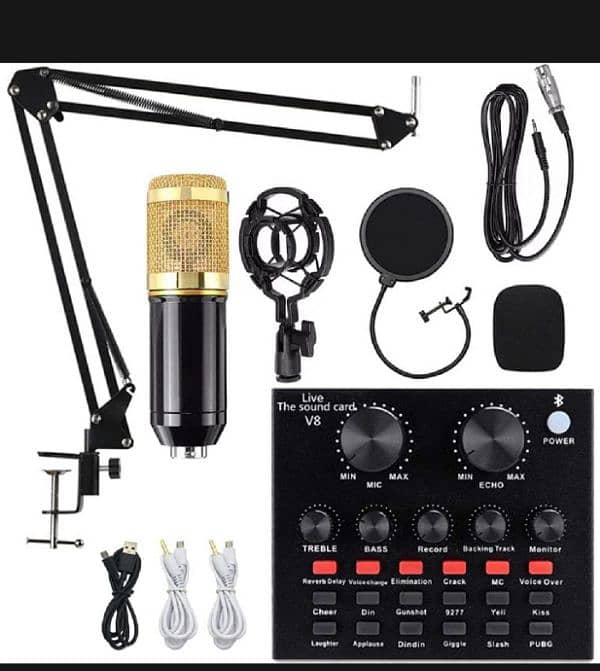 ORIGINAL V8 SoundCard with BM800 Condenser Microphone KIT 1