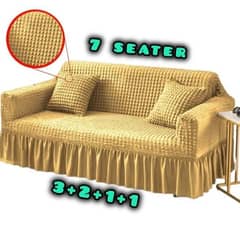 7 seater jersey textured sofa cover