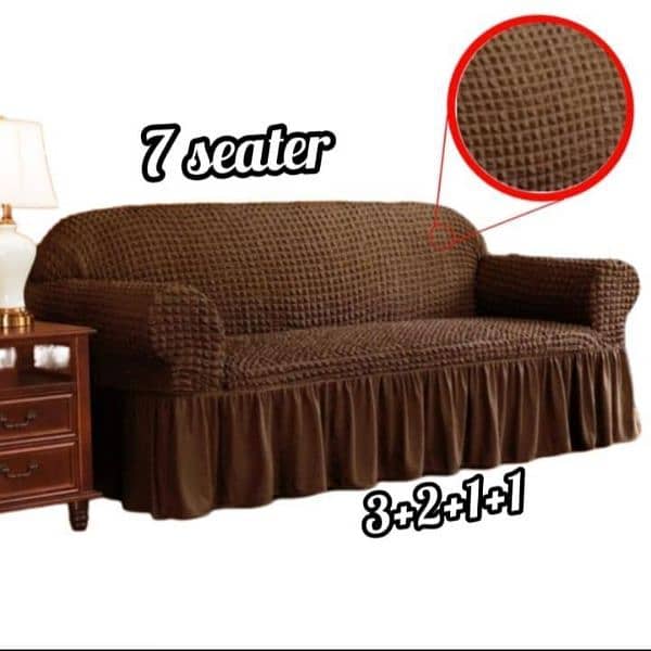 7 seater jersey textured sofa cover 7