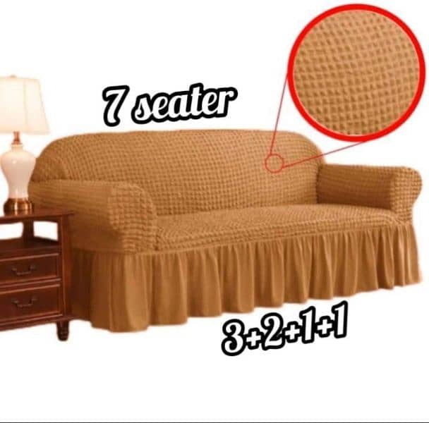 7 seater jersey textured sofa cover 8