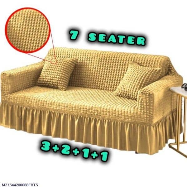 7 seater jersey textured sofa cover 9