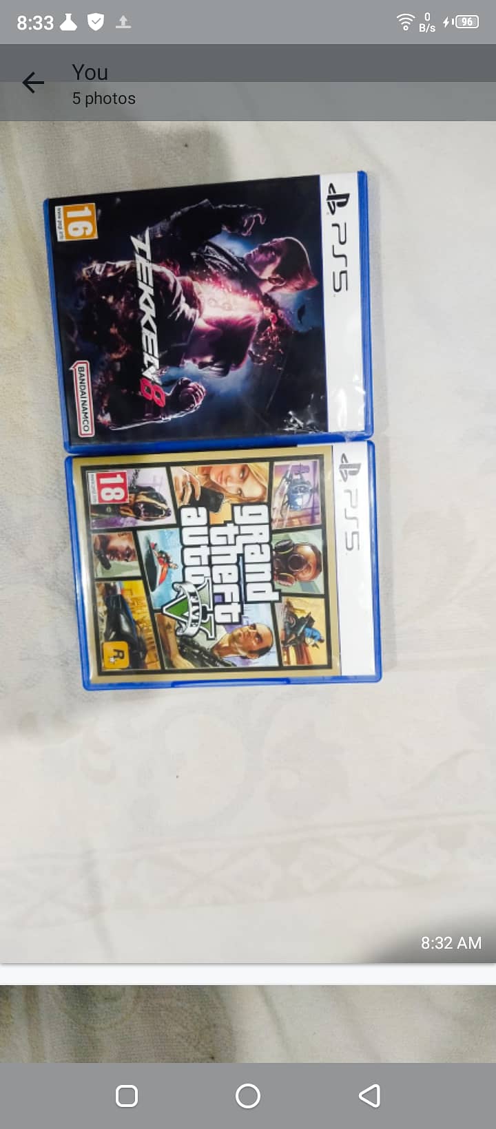 Tekken 8 and GTA 5 for ps5 like new 1