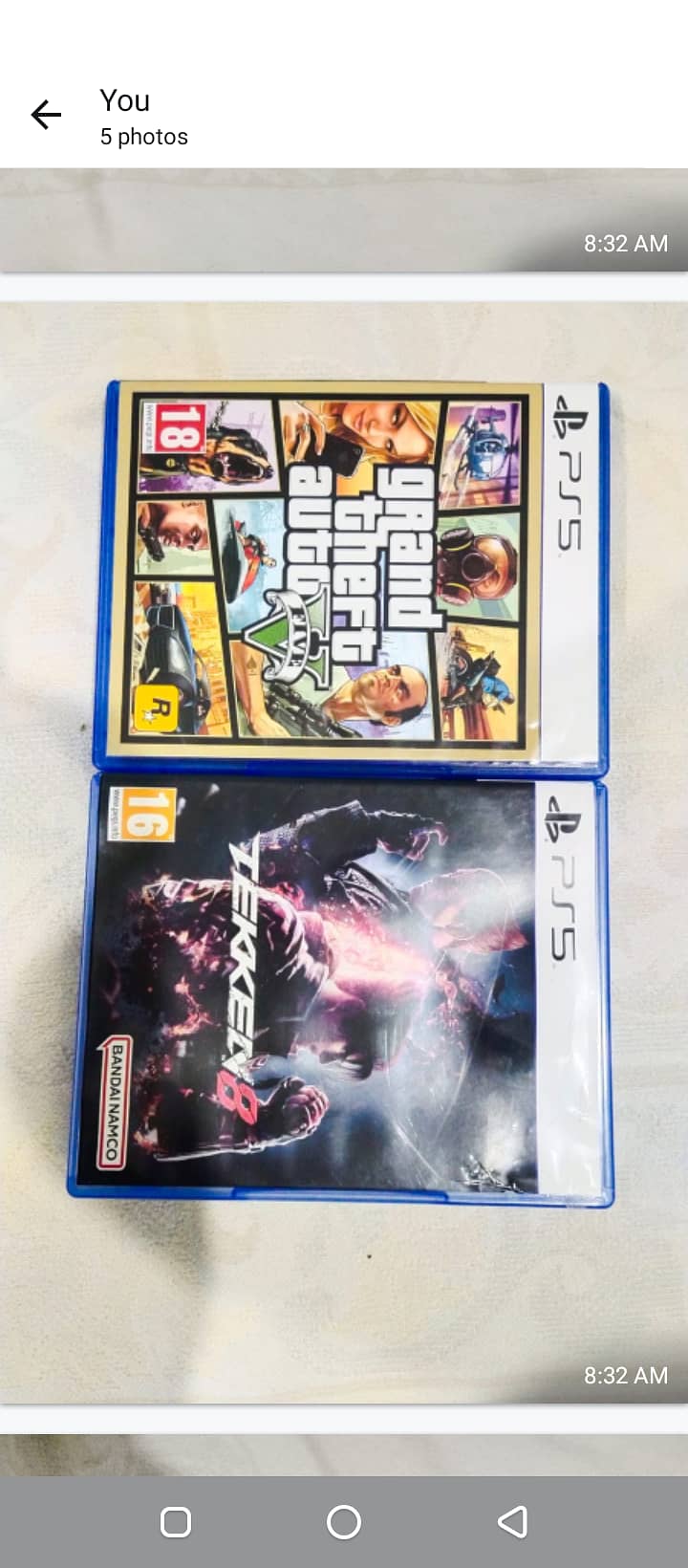 Tekken 8 and GTA 5 for ps5 like new 3