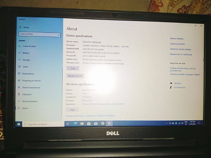 Dell Inspiron 15 core i3 8th generation/Laptop for sale /256ssd 6