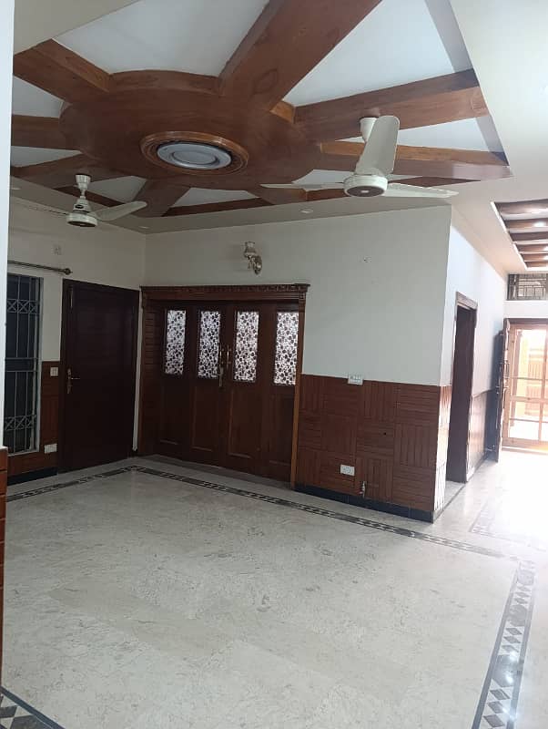 14marla 3beds DD TV lounge kitchen attached baths neat clean ground portion for rent in G 13 3 islamabad 0