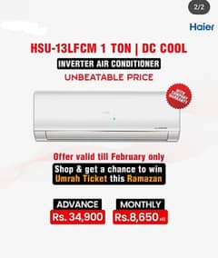 Haier split on Installment