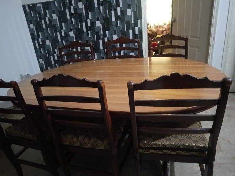 wooden table and chairs 1