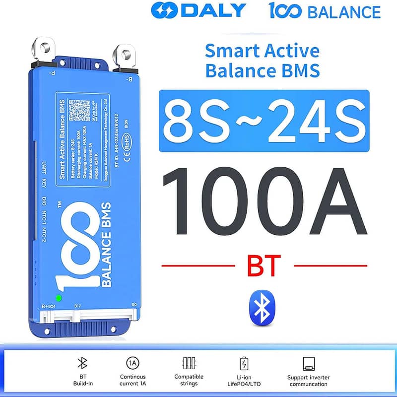 100 Balance 8S-24S 100A Smart BMS Universal BMS In Pakistan 0