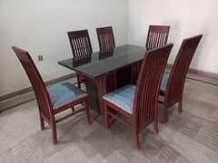 Dining Tabe with 6 Chairs in Excellent Condition Rs. 45000/-