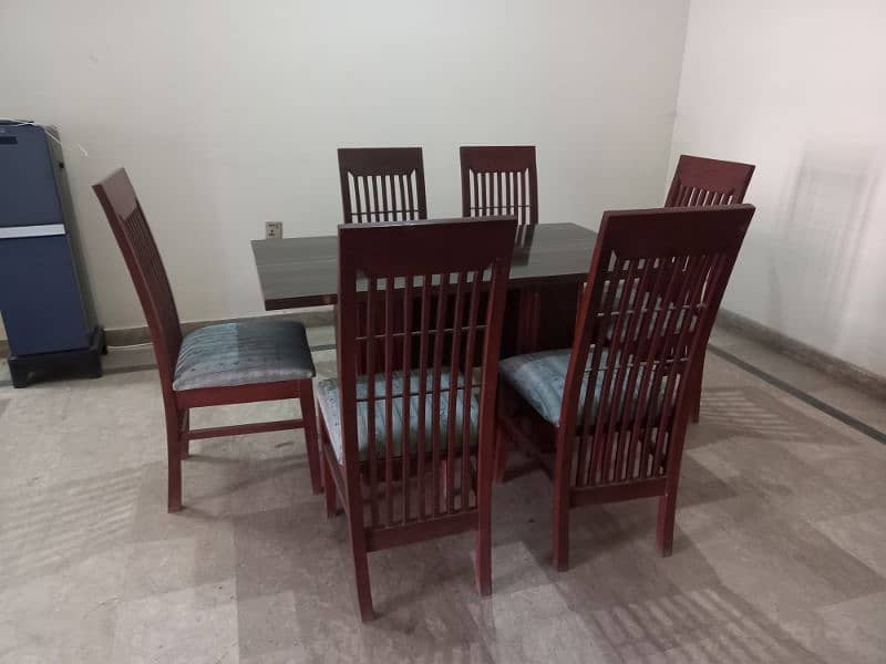 Dining Tabe with 6 Chairs in Excellent Condition Rs. 45000/- 5