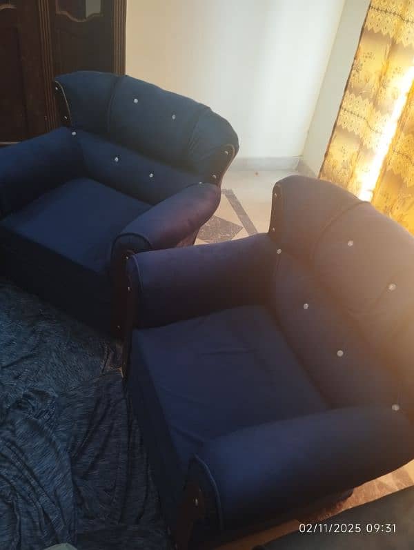 5 Seater Sofa Set - Blue 2