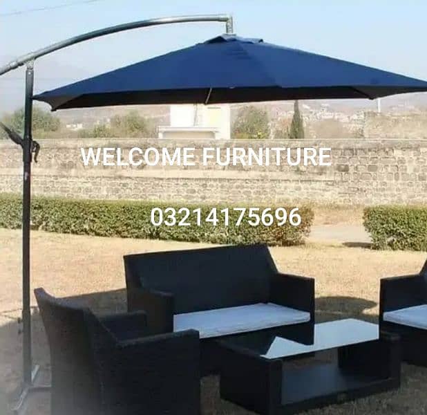 OUTDOOR GARDEN RATTAN UPVC FURNITURE SOFA SET CHAIRS TABLE UMBRELLA 1