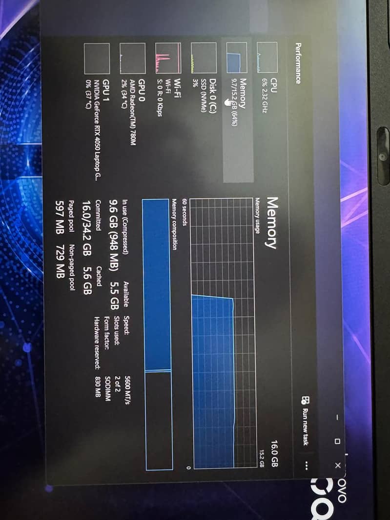 LENOVO LOQ RYZEN 7 7840HS + RTX 4050 6gb vram + 16gb ram ddr5 5600mhz 3