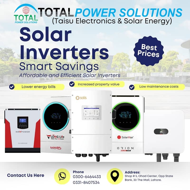 Solar Inverters | Max power | SolarMax | solis | long life | Huawei 0