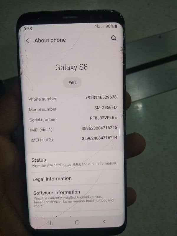 Samsung s8 4gb 64gb dul sim offical pta approved 1