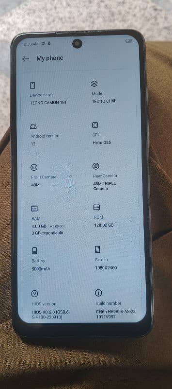 Tecno camon 18t Touch change 1