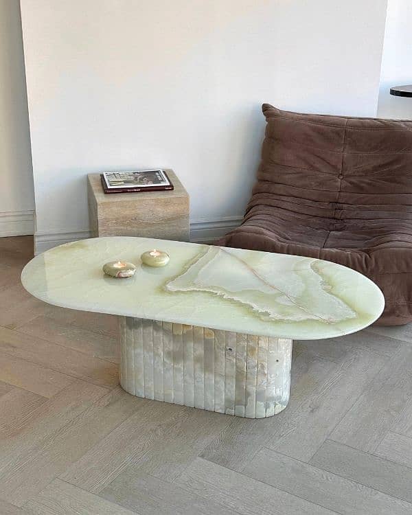 Luxury Travertine, Marble & Onyx Tables  Elegant Designs 5