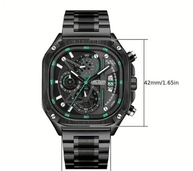 Megir Men's Watch Chronograph Brand 3