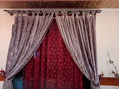 silver grey  velvet curtains