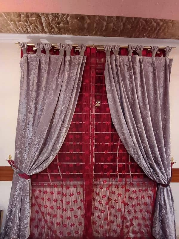 silver grey  velvet curtains 1