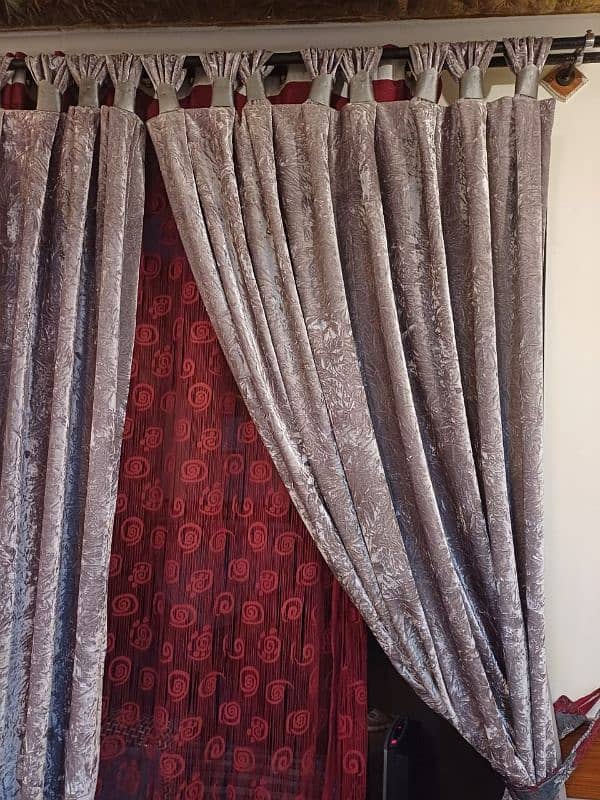 silver grey  velvet curtains 2